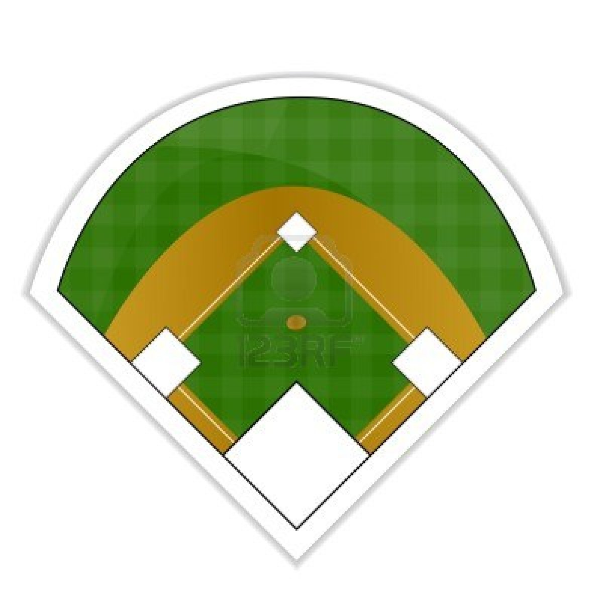 Baseball diamond clipart.