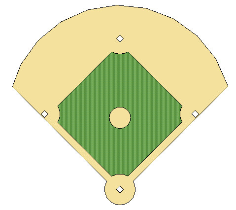 baseball diamond clipart drawing