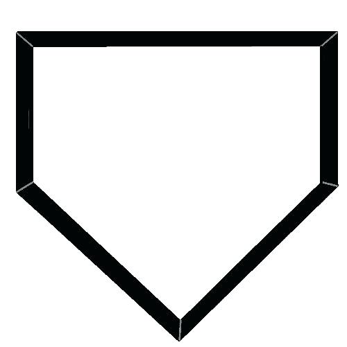 baseball diamond clipart outline