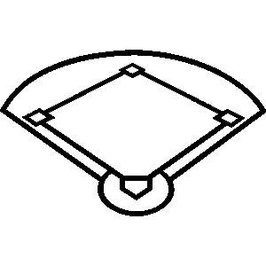 Baseball field baseball diamond clipart