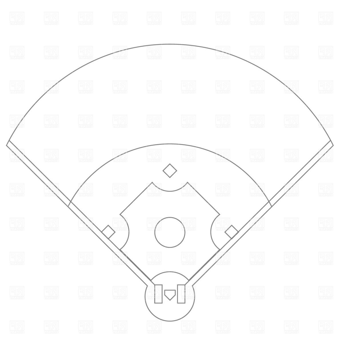 Baseball field outline.