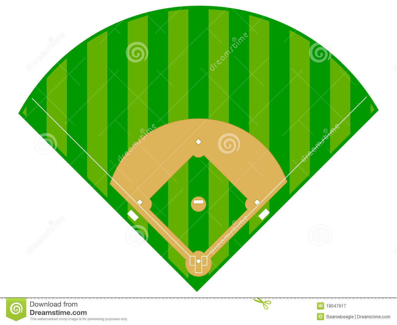 Baseball Field Diagram Printable Clipart