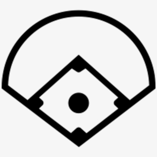 Baseball diamond outline.