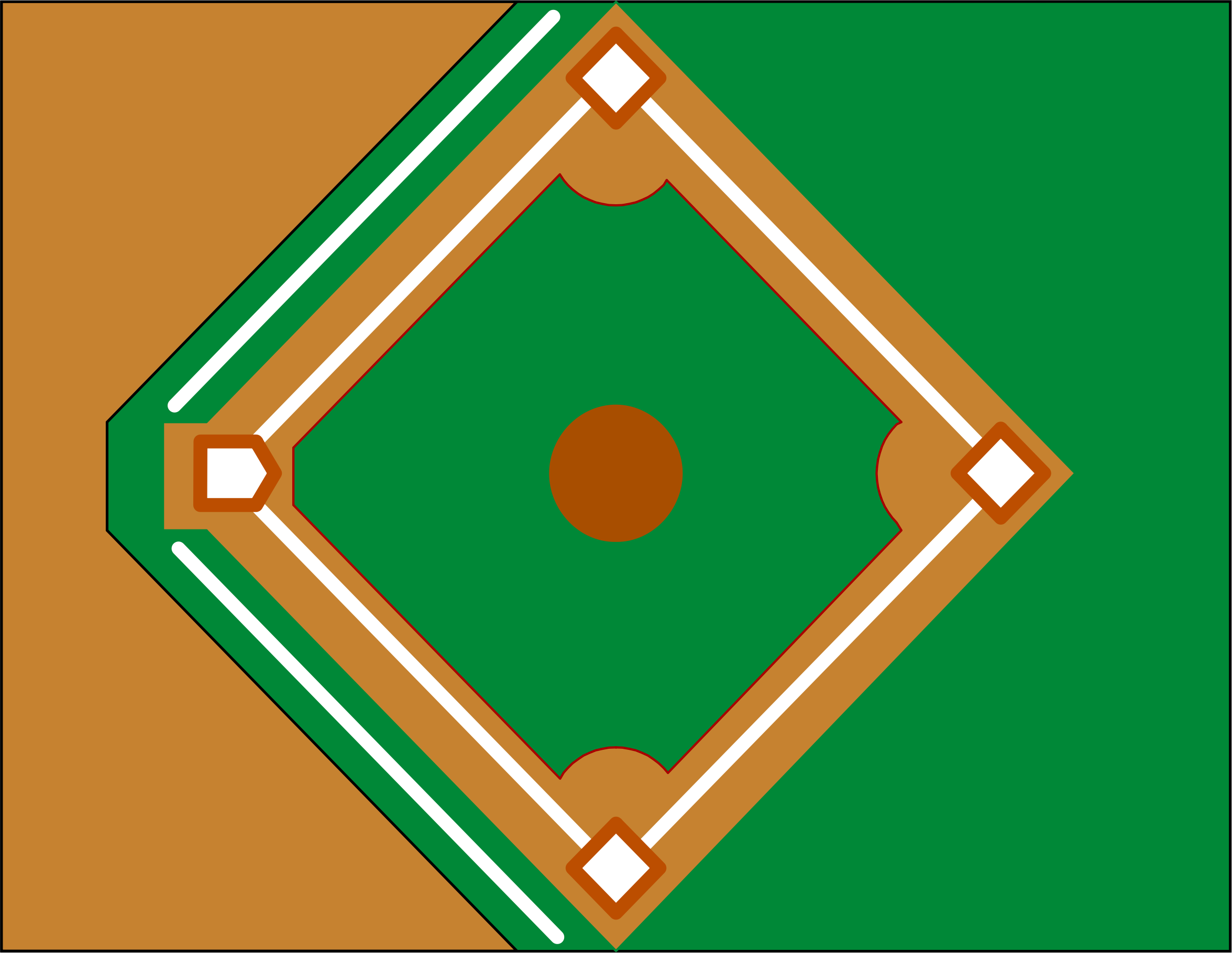 Baseball diamond image.