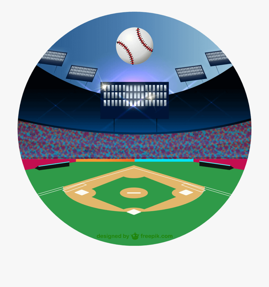 baseball diamond clipart stadium