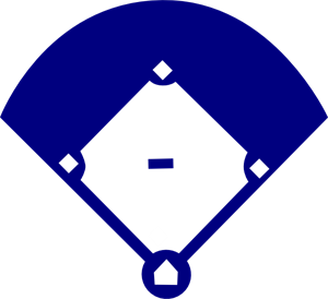Baseball field blue.