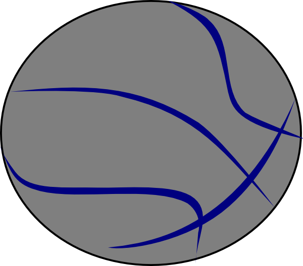 Grey Blue Basketball Clip Art at Clker