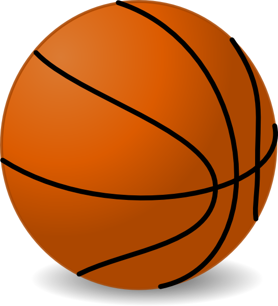 Cartoon basketball ball.