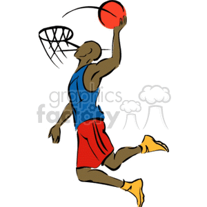 Going for a slam dunk clipart