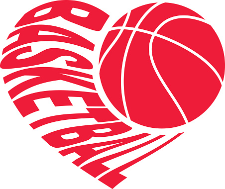 Heart basketball clipart