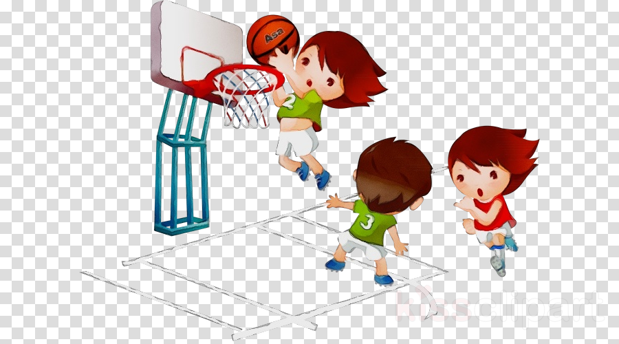 Cartoon basketball hoop clip art play basketball player