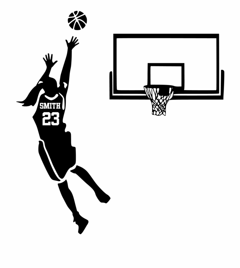 Silhouette basketball player.