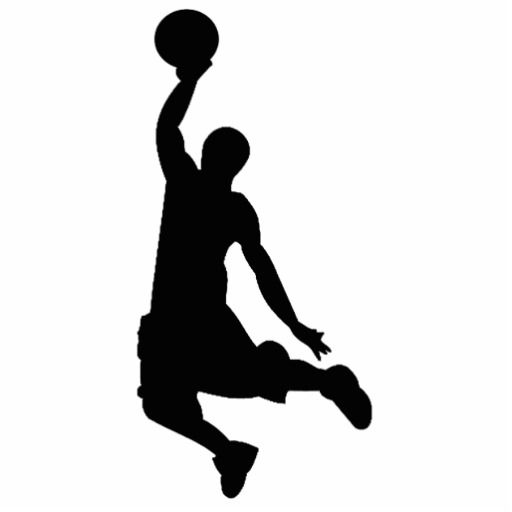 Basketball woosh ball in net vector illustration cutout