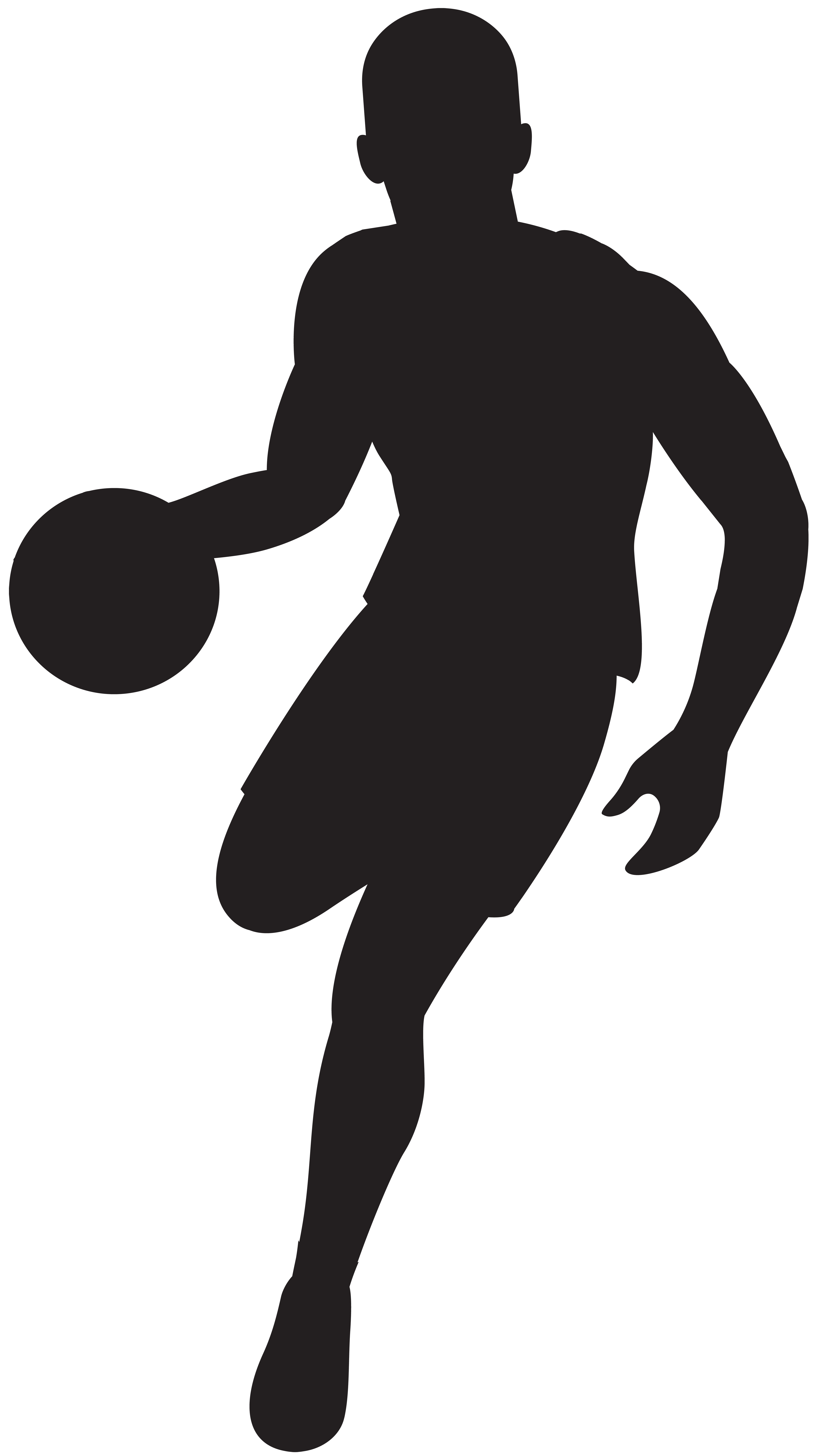 Basketball player silhouette.