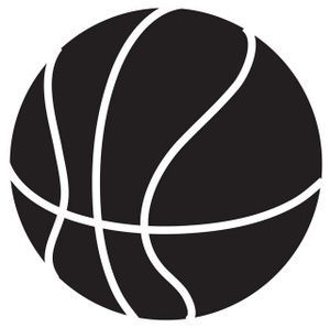 Basketball silhouette clipart.