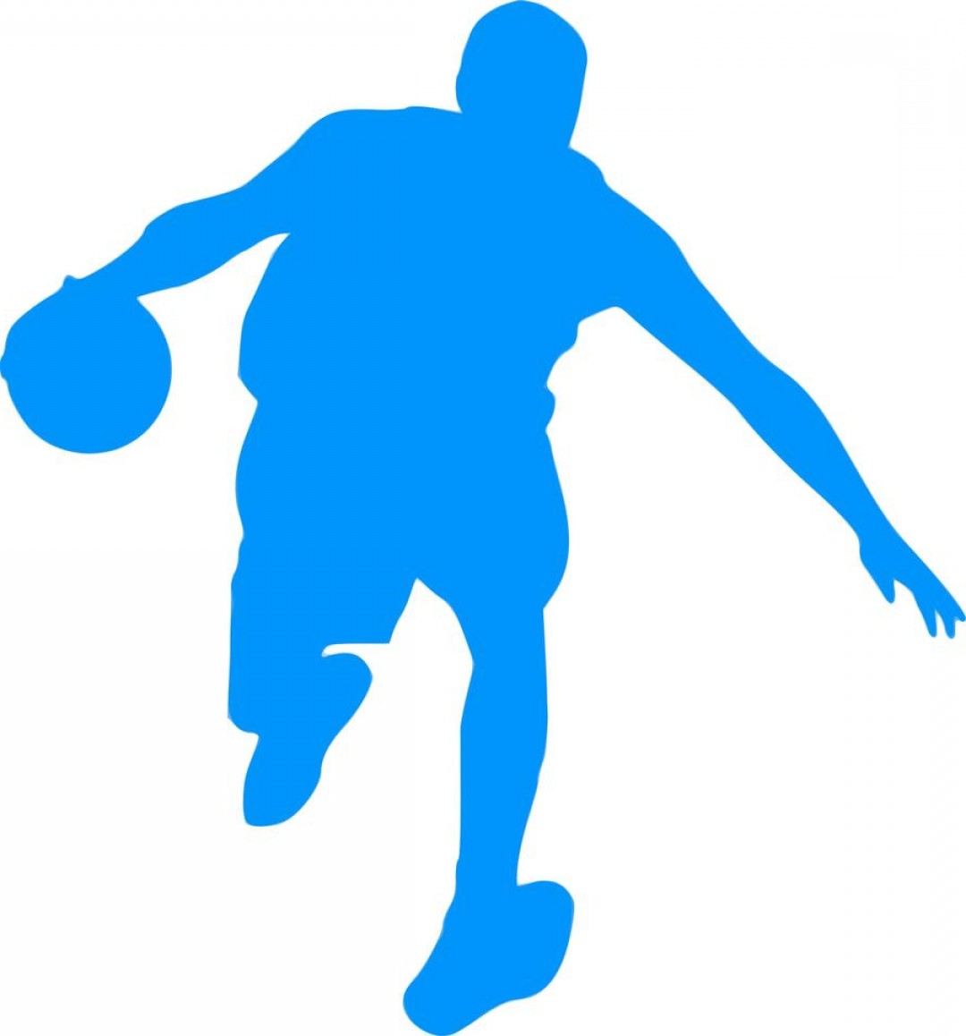 basketball player clipart blue