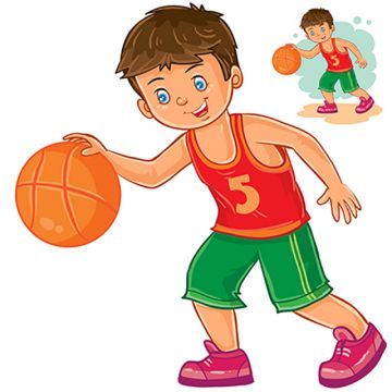Vector Little Boy Playing Basketball, Baby, Little, Set PNG