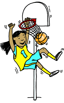Girl Basketball Player Clipart