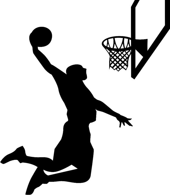 Basketball player silhouette.