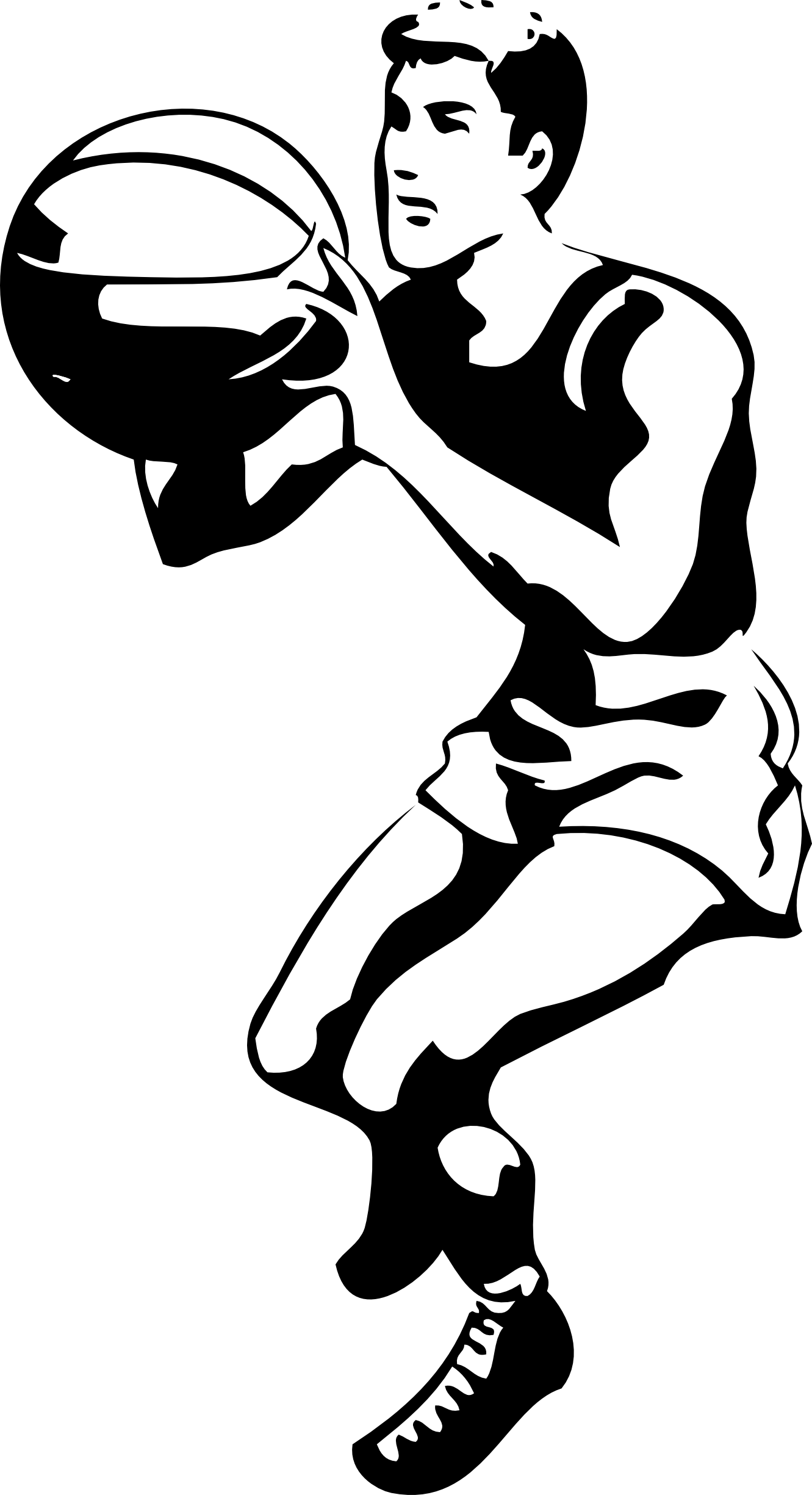 basketball player clipart outline
