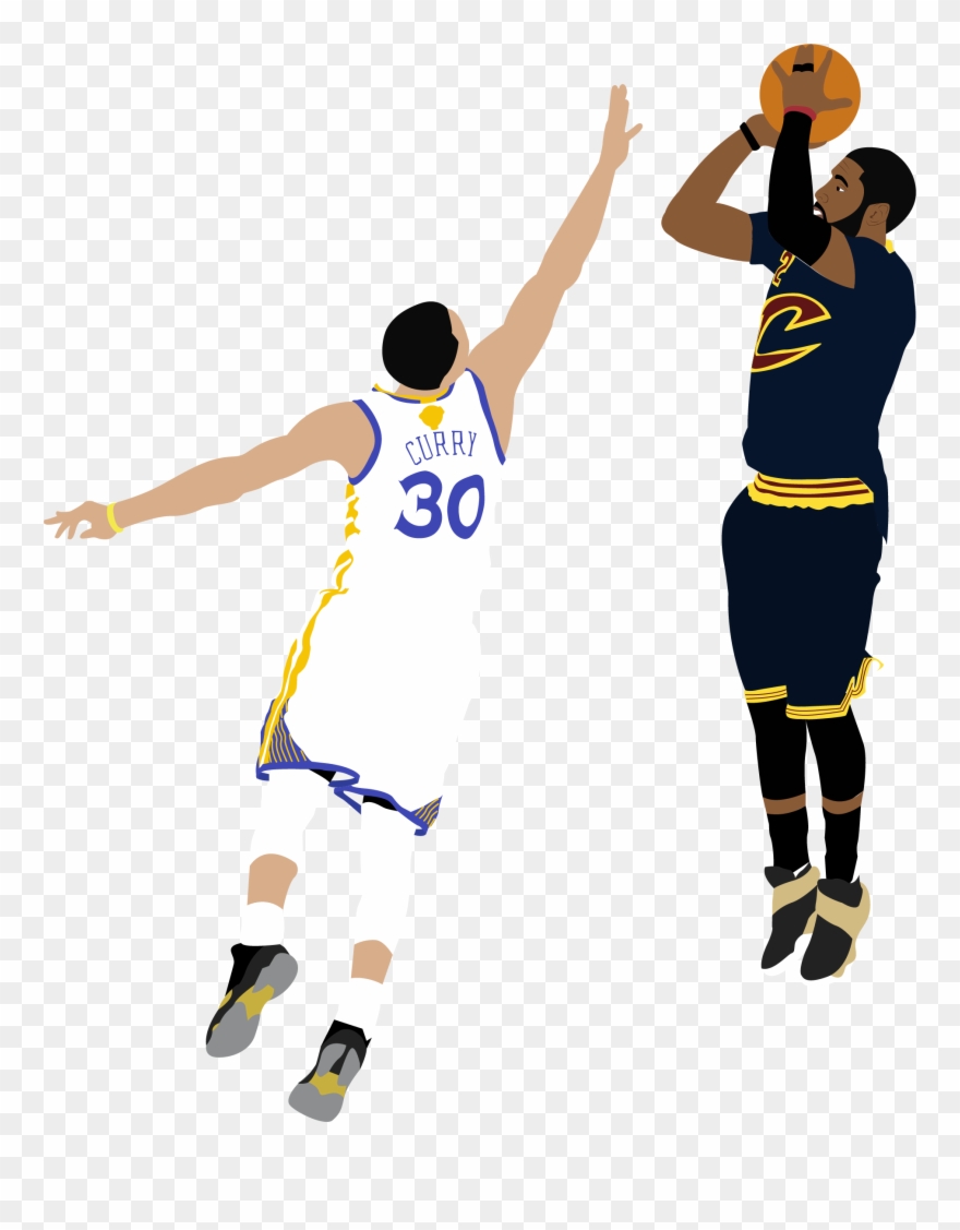 Illustration Of Nba Player Kyrie Irving Shooting A