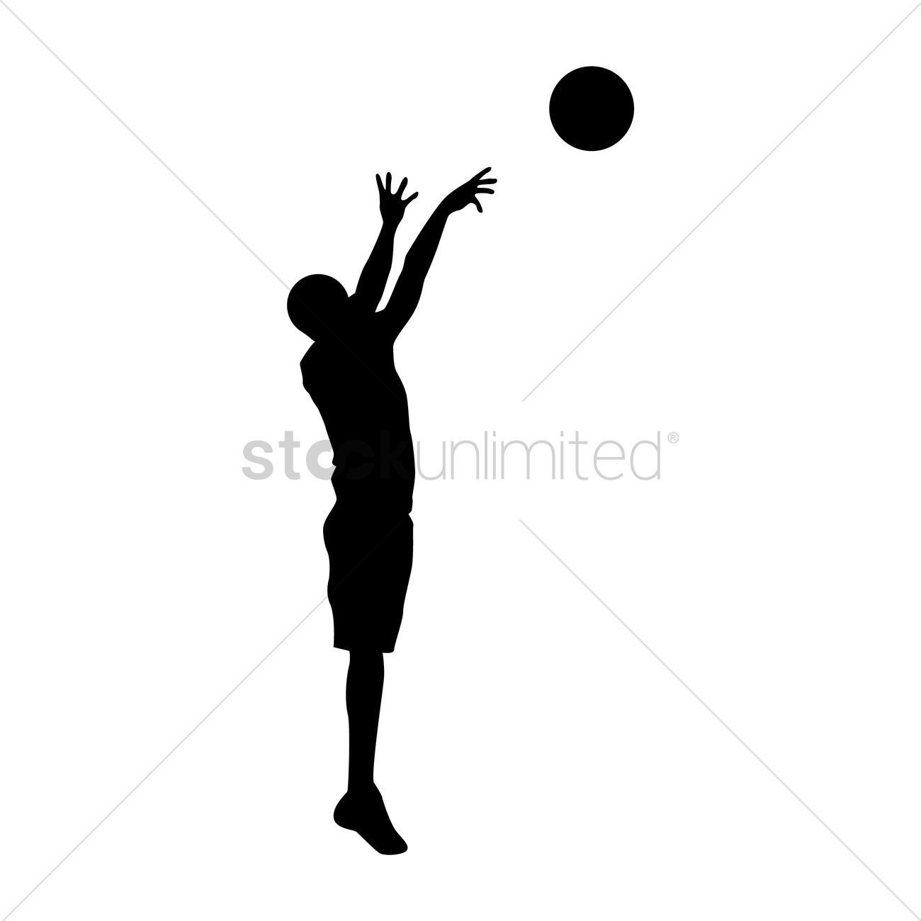 Basketball player throwing.