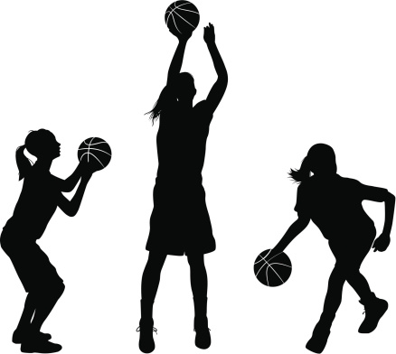 Free Female Basketball Player Silhouette, Download Free Clip