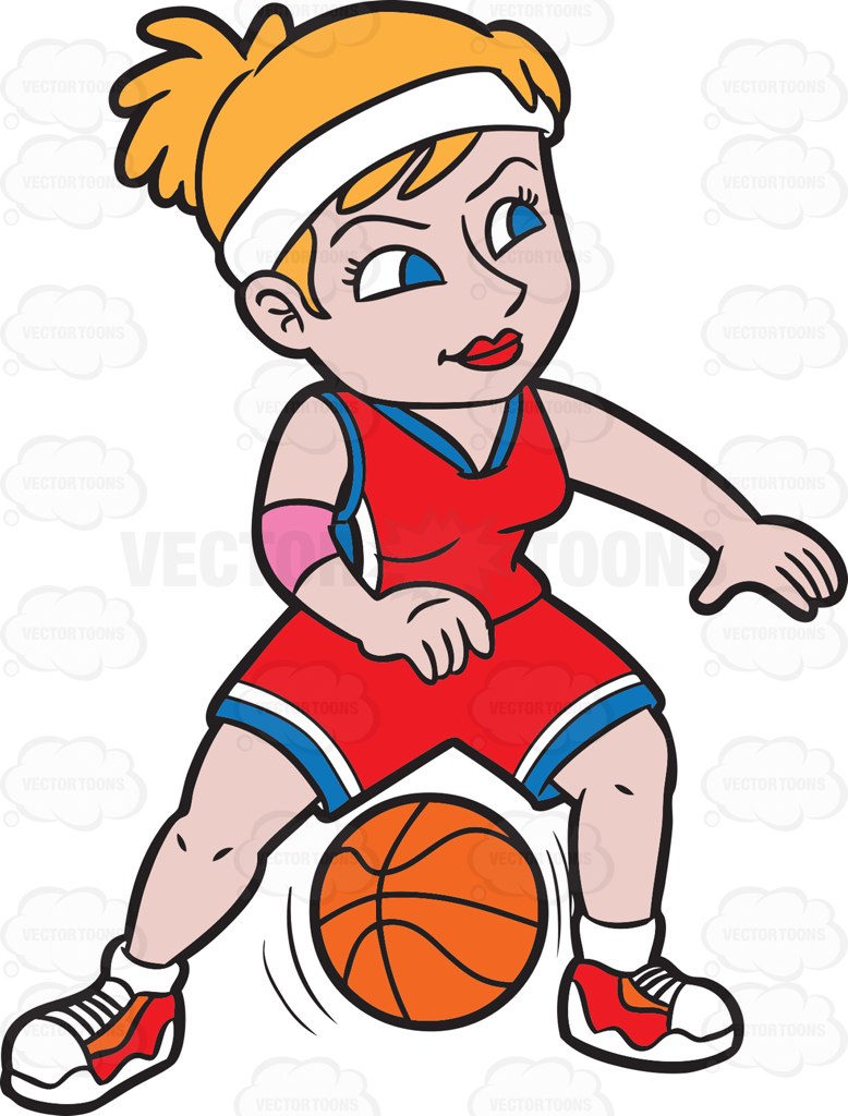 Girl Basketball Player Clipart