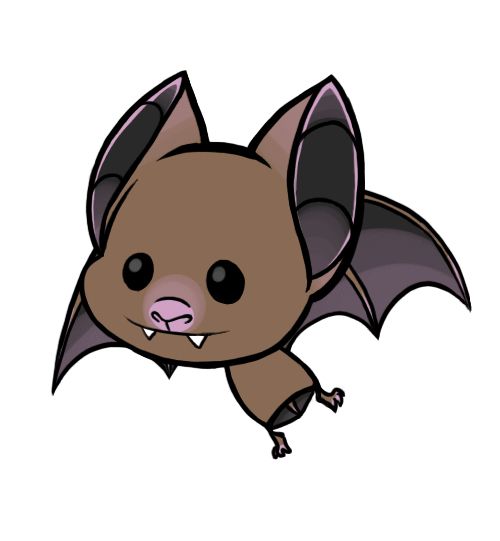 Cute little cartoon bat