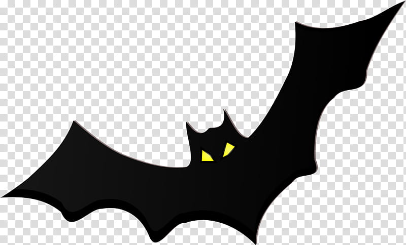 HALLOWEEN HANNAK, black bat logo illustration transparent