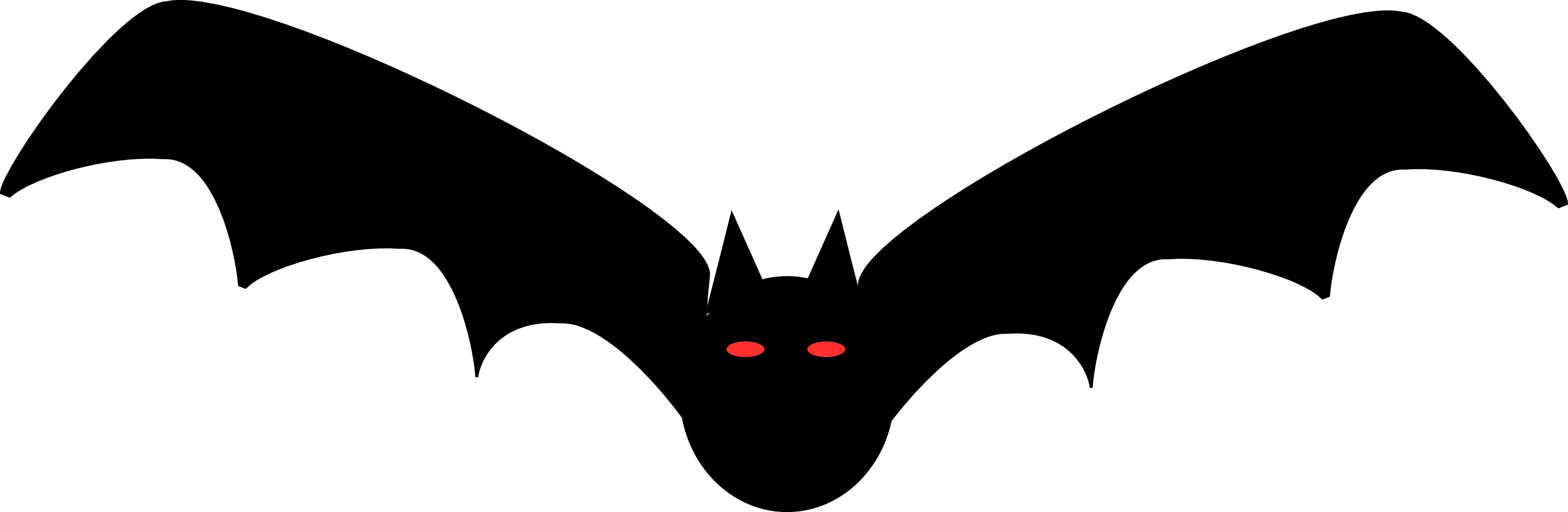 Free Halloween Clipart Illustration Of Black Bat With Red