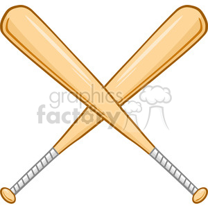 Two Crossed Baseball Bats clipart