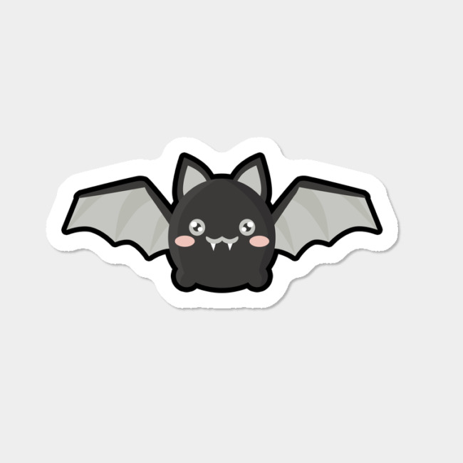 Kawaii Bat Sticker By NirP Design By Humans