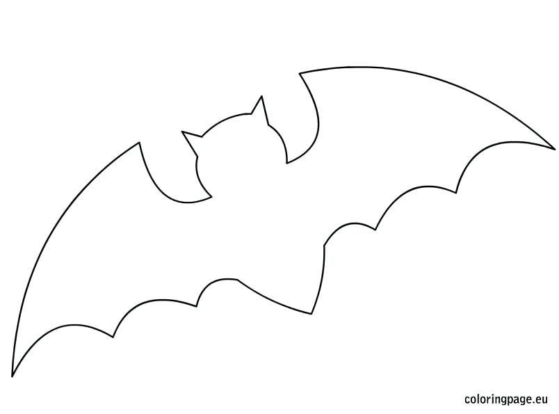 Bat outline clipart.