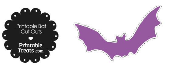 Printable purple bat.