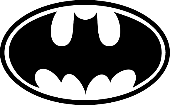 batman clipart black white