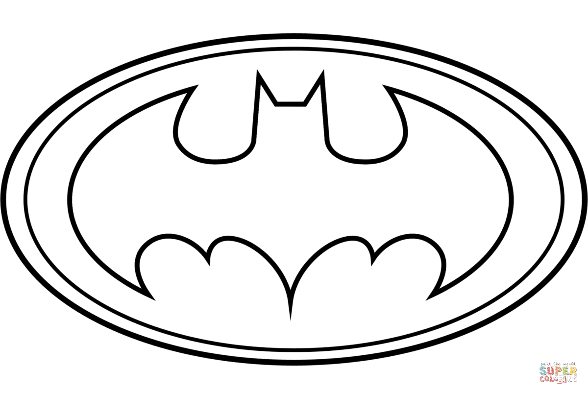 Batman logo coloring.