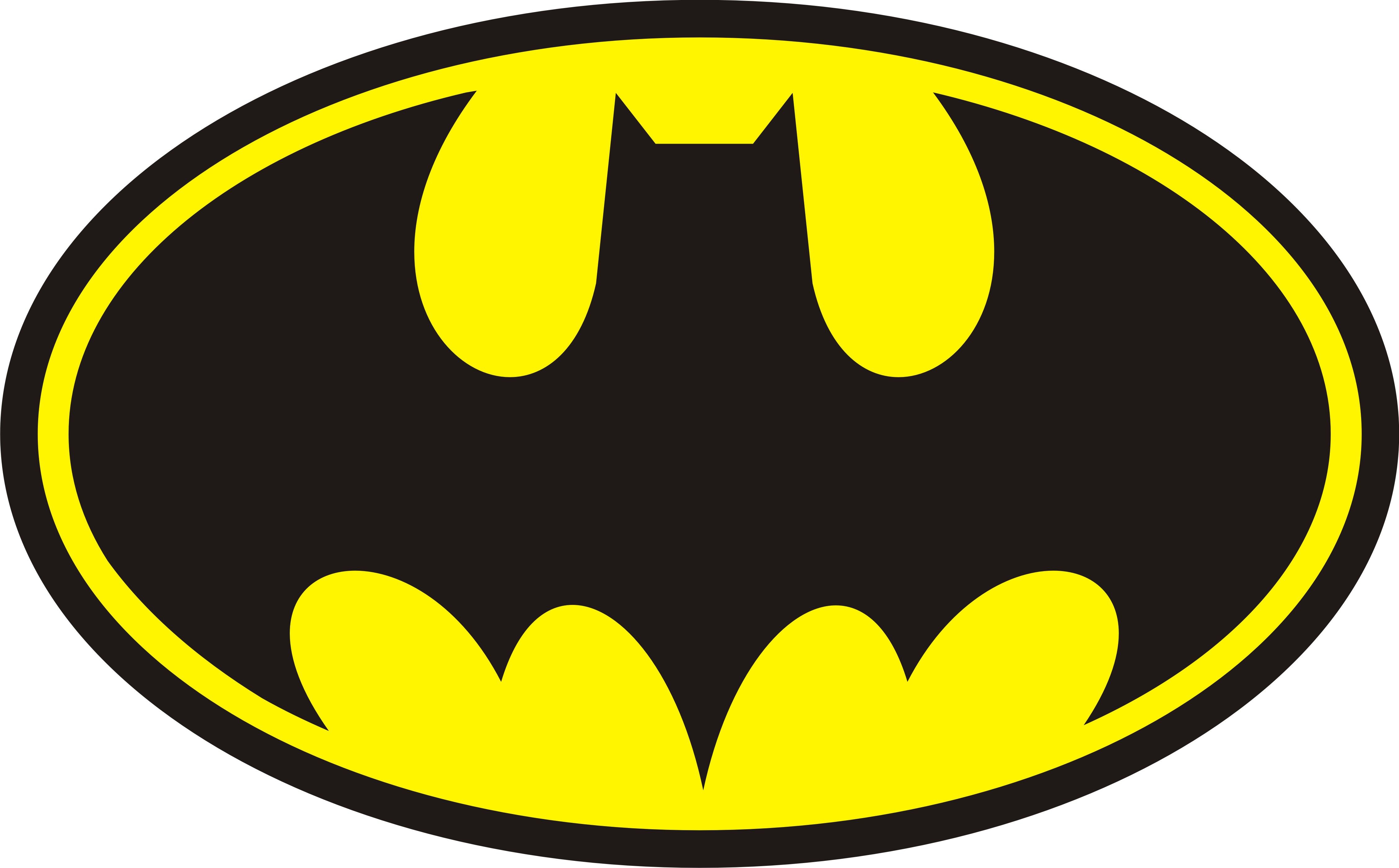 Batman symbol coloring.