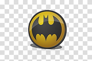 Batman Boot Animation, round yellow and black Batman icon