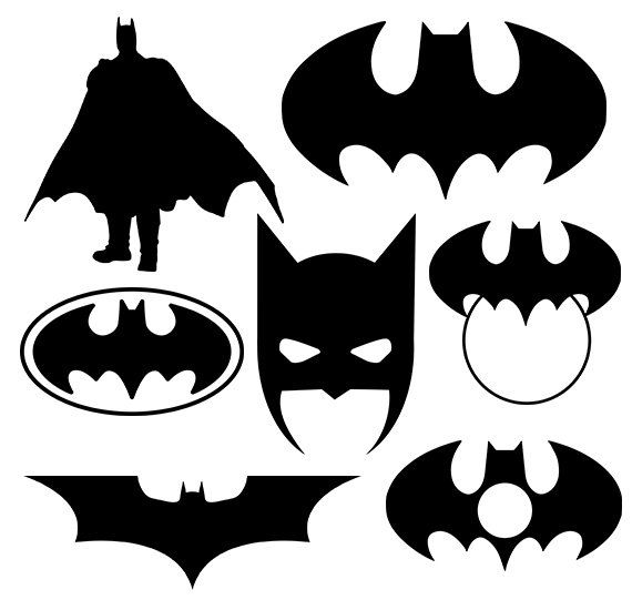 Batman svg silhouette pack Batman clipart digital download