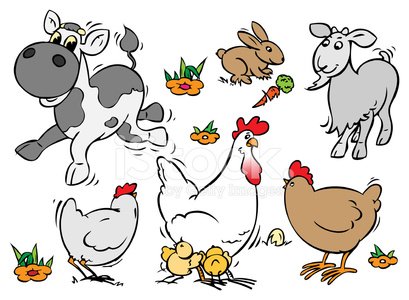 Tiere auf dem Bauernhof Clipart Image