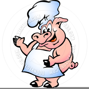 Pig barbecue clipart.
