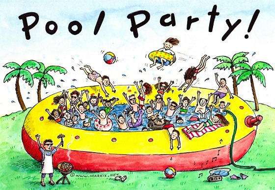 bbq clipart free pool party