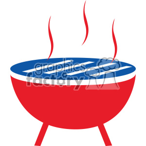 4th of july bbq grill vector icon clipart