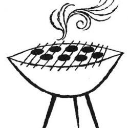 Grill clipart black and white