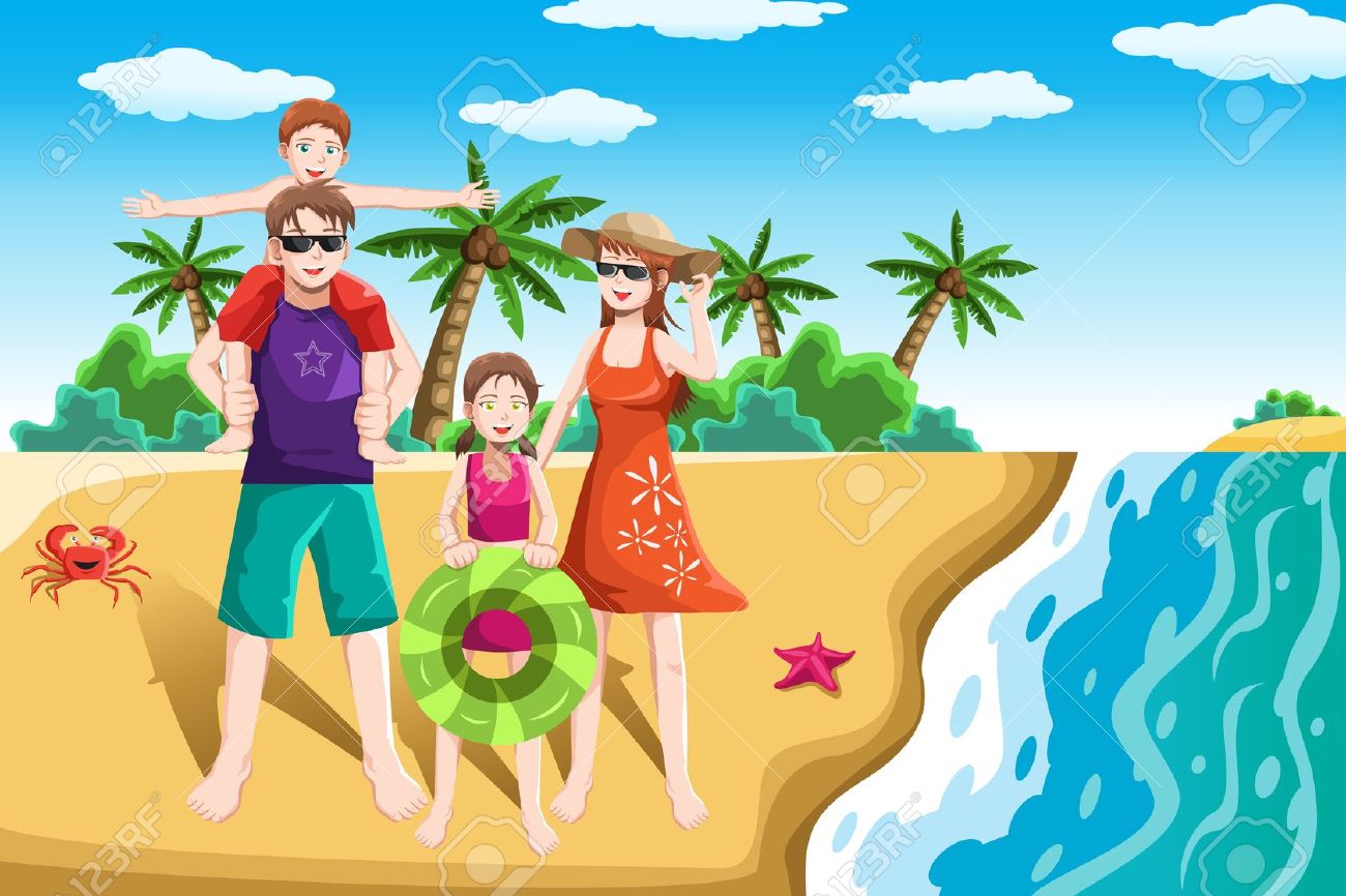 Free beach family.