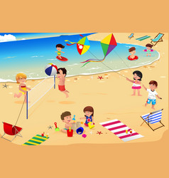 Beach People Clipart Vector Images