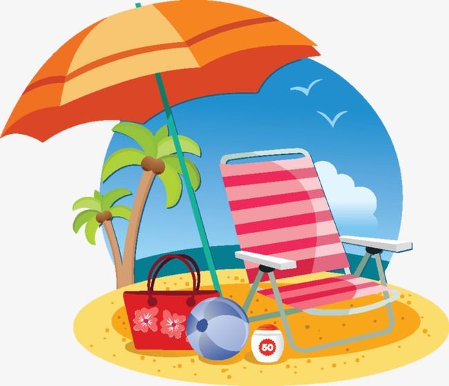 Beach Chairs, Chair, Summer, Beach PNG Transparent Clipart