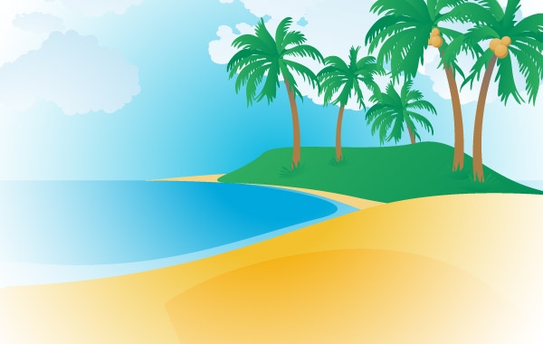 beach clipart tropical