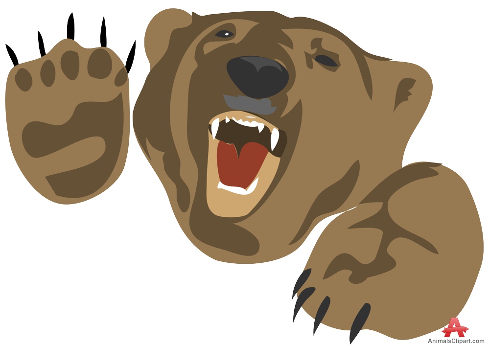 Bear clipart angry.